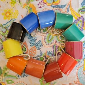 Vintage Czechoslovakian Colorful Demitasse Espresso Cups (11) ~ Pretty!